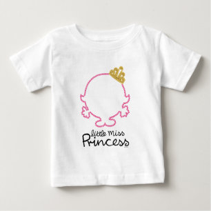 Little Miss Princess   Blank Face Baby T-Shirt