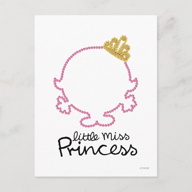 Little Miss Princess | Blank Face Postcard (Front)