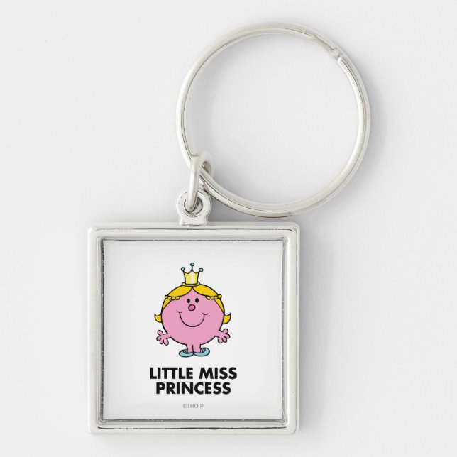 Little Miss Princess | Crown Background Key Ring (Front)
