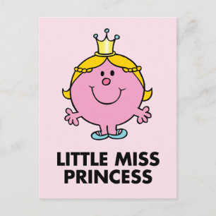 Little Miss Princess Crown Background Postcard