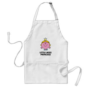 Little Miss Princess   Crown Background Standard Apron