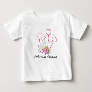 Little Miss Princess   Giant Pink Crown Baby T-Shirt
