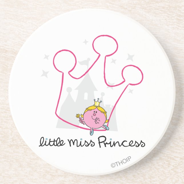 Little Miss Princess | Giant Pink Crown Coaster (Front)