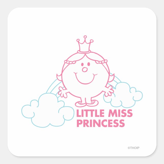 Little Miss Princess | Head In The Clouds Square Sticker (Front)