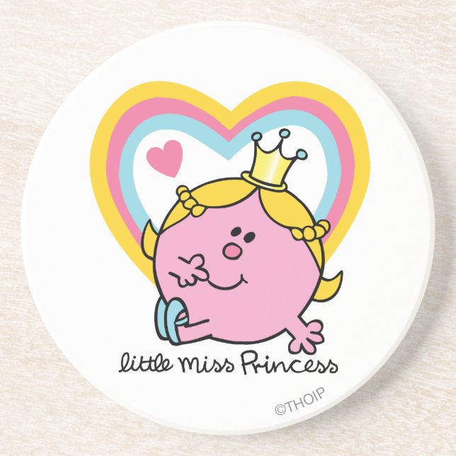 Little Miss Princess | Hearts Coaster (Front)