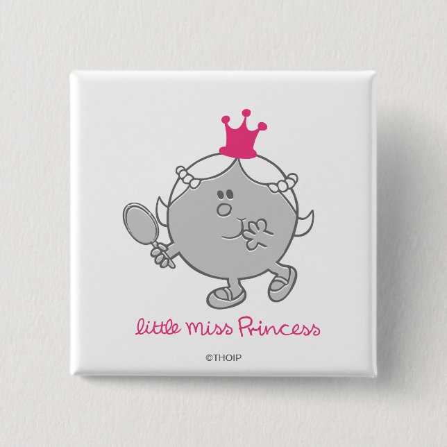 Little Miss Princess | Mirror Mirror 15 Cm Square Badge (Front)