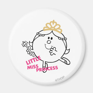Little Miss Princess Pink Lettering Magnet