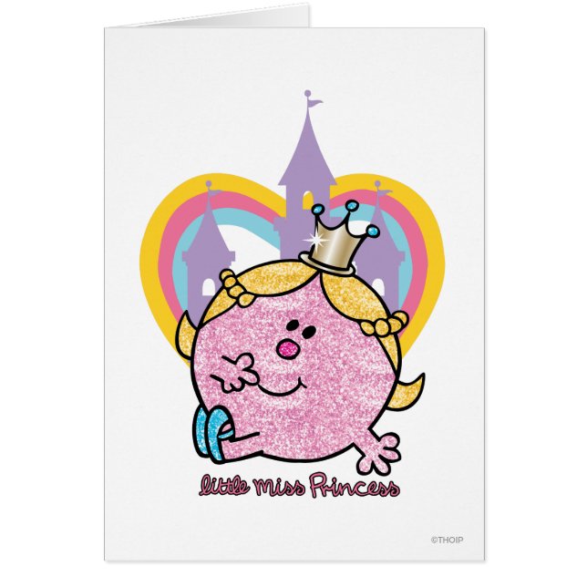 Little Miss Princess Posing With Castle & Heart (Front)