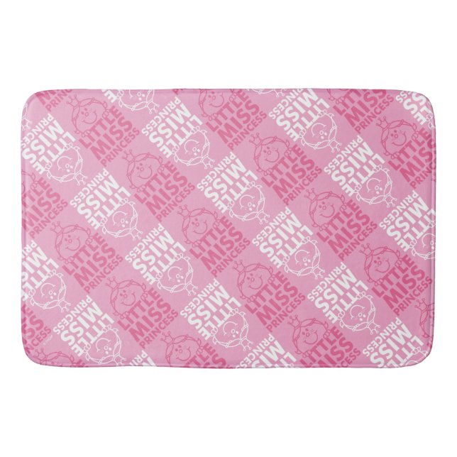 Little Miss Princess | Pretty In Pink Pattern Bath Mat (Front)