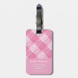 Little Miss Princess Pretty In Pink Pattern Luggage Tag
