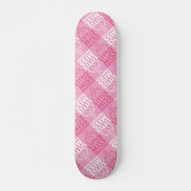 Little Miss Princess | Pretty In Pink Pattern Skateboard (Front)