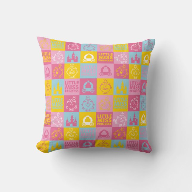 Little Miss Princess | Pretty Pastel Pattern Cushion (Front)