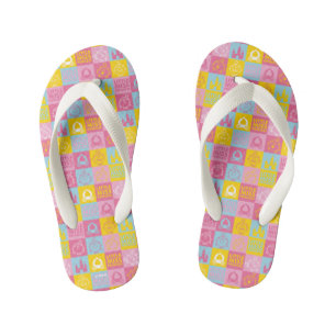 Little Miss Princess   Pretty Pastel Pattern Kid's Thongs