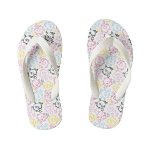 Little Miss Princess   Pretty Pastels Pattern Kid's Thongs