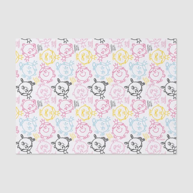 Little Miss Princess | Pretty Pastels Pattern Tissue Paper (Front)