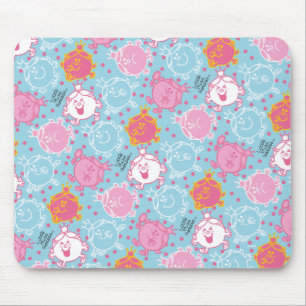 Little Miss Princess   Pretty Pink & Blue Pattern Mouse Pad