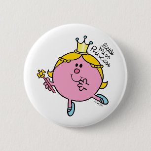 Little Miss Princess Royal Sceptre 6 Cm Round Badge