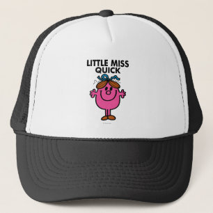 Little Miss Quick Black Lettering Trucker Hat