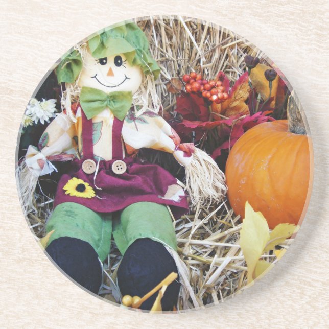 Little Miss Scarecrow Coaster (Front)