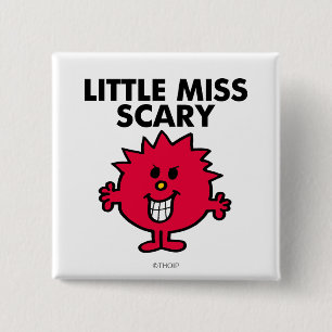 Little Miss Scary   Black Lettering 15 Cm Square Badge