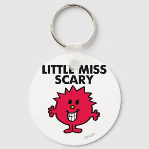 Little Miss Scary   Black Lettering Key Ring