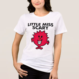Little Miss Scary   Black Lettering Tri-Blend Shirt