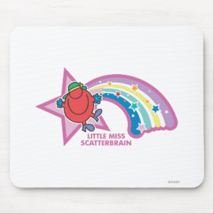 Little Miss Scatterbrain   Rainbow & Stars Mouse Pad