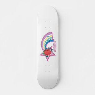Little Miss Scatterbrain   Rainbow & Stars Skateboard