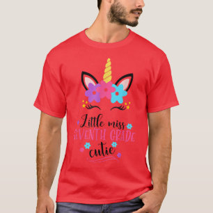 Little Miss Seventh Grade Unicorn Back To School T T-Shirt
