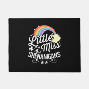 Little Miss Shenanigans for Girls and Women St Pat Doormat