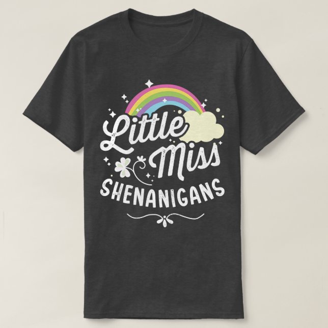 Little miss shenanigans for girls and women St Pat T-Shirt (Design Front)