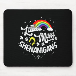 Little Miss Shenanigans Girls Kids Women St Patric Mouse Pad