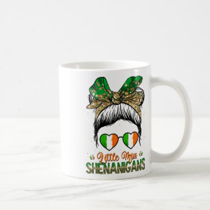 Little Miss Shenanigans St Patricks Day Girls Kids Coffee Mug