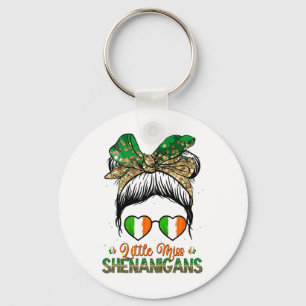 Little Miss Shenanigans St Patricks Day Girls Kids Key Ring