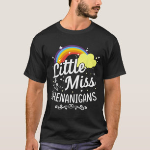 Little Miss Shenanigans St Patricks Day Girls Wome T-Shirt