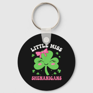 Little Miss Shenanigans St Patricks Day Kids Girls Key Ring