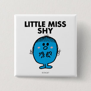 Little Miss Shy Black Lettering 15 Cm Square Badge