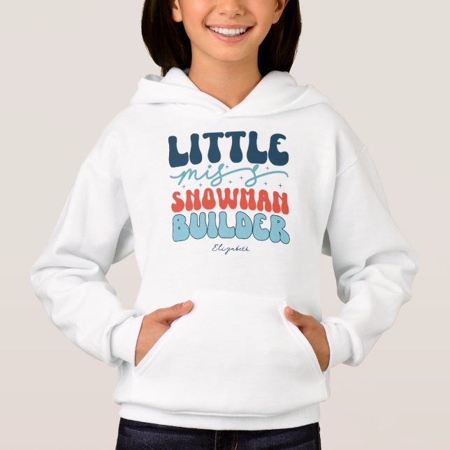 Little Miss Snowman Builder Retro Christmas (Front)