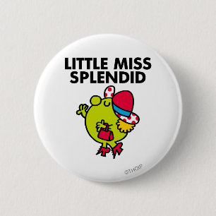 Little Miss Splendid Black Lettering 6 Cm Round Badge