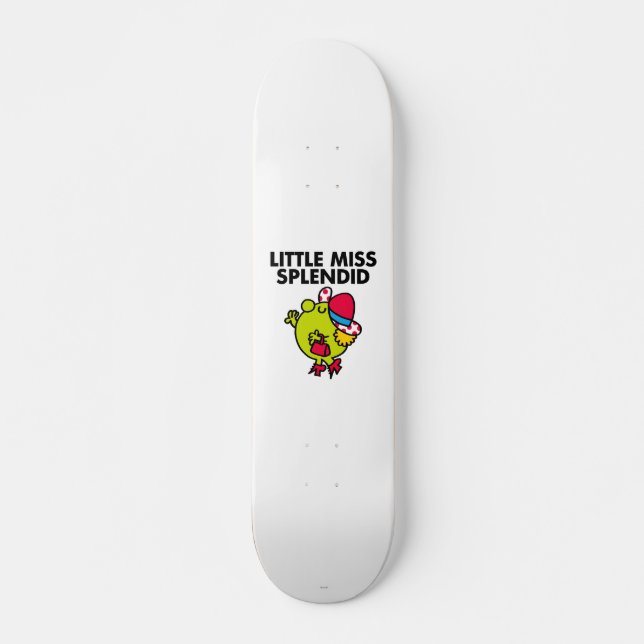 Little Miss Splendid | Black Lettering Skateboard (Front)