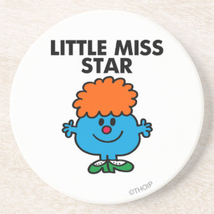 Little Miss Star Black Lettering Coaster