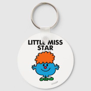Little Miss Star   Black Lettering Key Ring