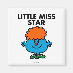 Little Miss Star Black Lettering Magnet