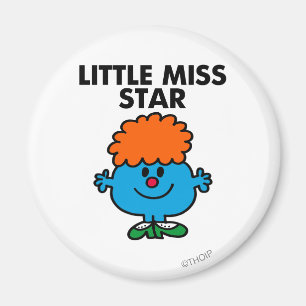 Little Miss Star Black Lettering Magnet