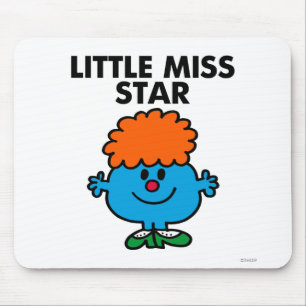 Little Miss Star   Black Lettering Mouse Pad