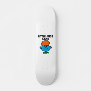Little Miss Star   Black Lettering Skateboard
