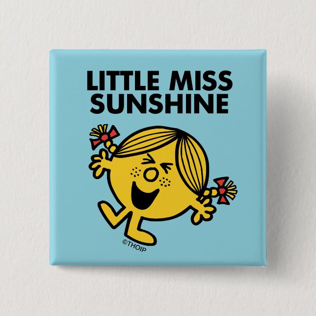 Little Miss Sunshine 15 Cm Square Badge (Front)