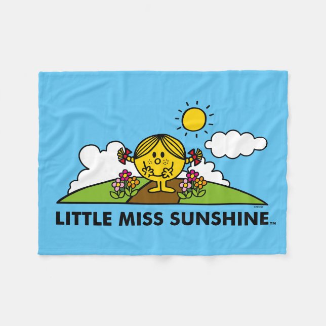 Little Miss Sunshine | Back To Nature Fleece Blanket (Front (Horizontal))