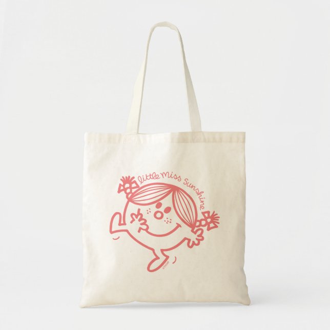 Little Miss Sunshine Coral Tote Bag (Front)