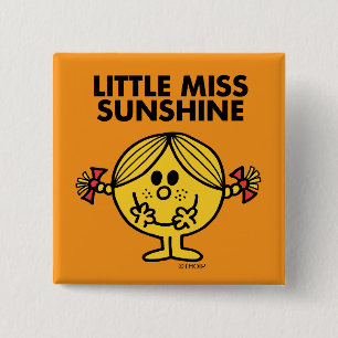 Little Miss Sunshine   Funny & Freckled 15 Cm Square Badge